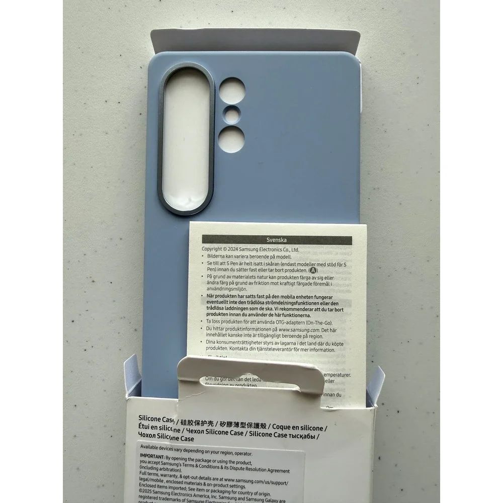 Original Samsung Silicone Cover Case Galaxy S25 Ultra EF-PS938CLEGUS Light Blue